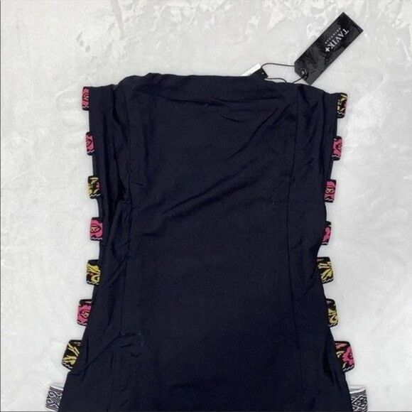 Tavik Womens Size Medium Aimee Strapless One Piece Swimsuit Black - Picture 5 of 7